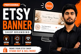 design a professional etsy shop banner for your store