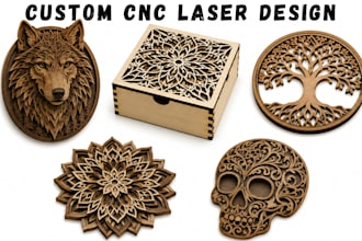 create layered art dxf svg files for cnc laser cutting plasma and engraving