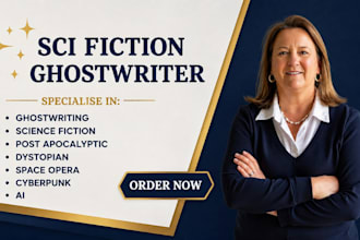 ghostwrite your sci fiction ya dystopian space opera cyberpunk ai novel