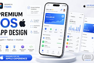 design premium ios iphone mobile app UI UX in figma