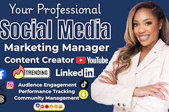 be your social media manager social media marketing manager