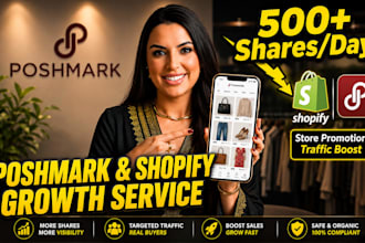 do daily poshmark shares, followers, closet and shopify marketing to boost sales