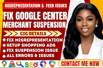 fix google merchant center misrepresentation and merchant center suspension gmc