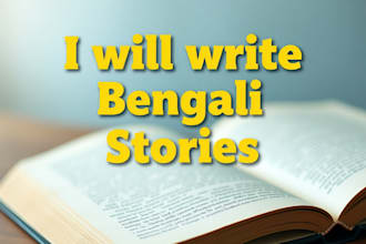 write beautiful bengali stories and content for you