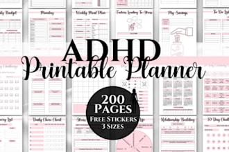 create niche specific planner fitness finance adhd mom life productivity goal