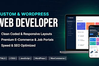 build a custom e commerce job portal or business website