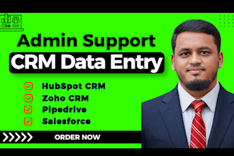 do website admin, CRM data entry, and database update