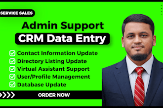 do website admin, CRM data entry, and database update