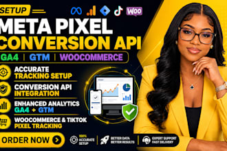 setup meta pixel conversion API ga4 GTM woocommerce tracking tiktok meta pixel