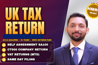 prepare and file UK company accounts, ct600 and hmrc tax returns