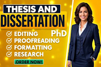 professionally proofread and edit thesis, projects, reports