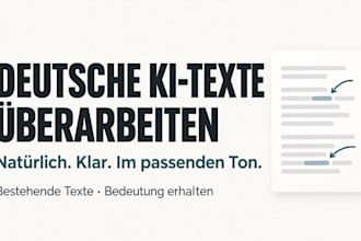 humanize ai generated text into natural german copy