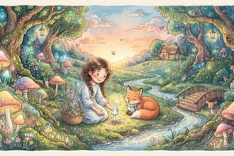 do children story book illustration water color