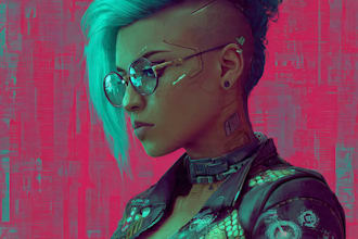 create cyberpunk character art