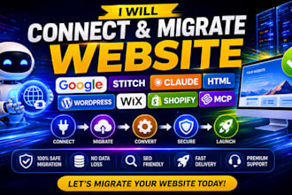 connect migrate google stitch claude html wordpress wix shopify mcp website