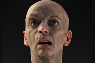model 3d character for ue5 game, 52 blendshape rig, face mocap,substance painter
