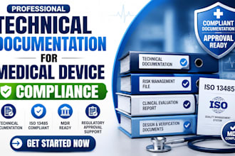 prepare technical documentation for medical device compliance