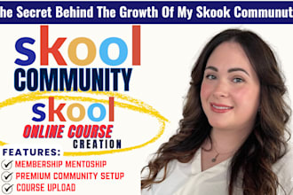 skool community setup, skool cummunity automation, skool online course creation