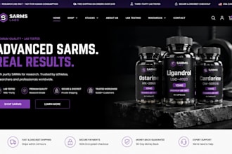 build a woocommerce peptide website and sarms store
