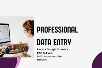 convert PDF to excel word to excel data entry with accuracy