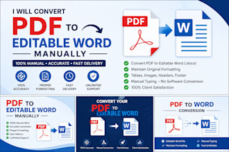 convert PDF to editable word manually