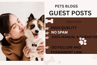 build pets backlinks with premium pet guest post sites