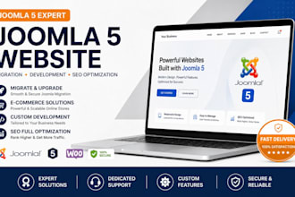 migrate develop custom joomla 5 website ecommerce business SEO full optimization
