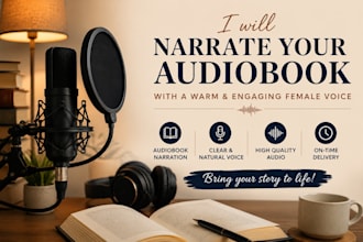 narrate your book with a warm female voice