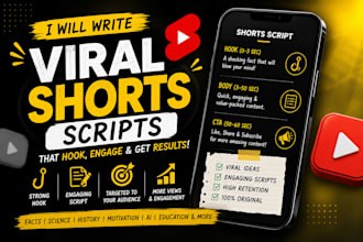 write viral youtube shorts tiktok and instagram reels scripts