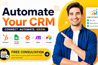 integrate hubspot, google sheets, zapier, make, and airtable for CRM automation