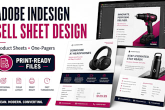 design sell sheets and product sheets in adobe indesign