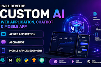 develop ai chatbot, ai agent, ai web app, ai website and mobile app