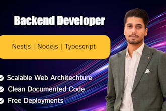 be backend developer for web app and apis using nestjs, expressjs, and node