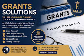 write a professional grant proposal and provide grant research