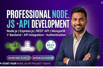 develop node js express rest API and backend API
