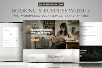 design booking website using wix carrd squarespace shopify framer wordpress site