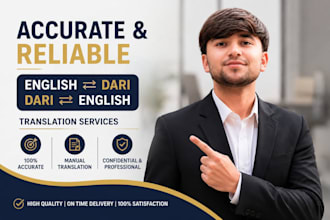 provide accurate and natural translation between english and persian dari