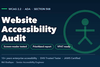 do a wcag, ada and section 508 website accessibility audit