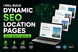 build dynamic SEO location pages in PHP and reactjs