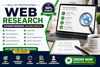 do professional internet research and prepare  details