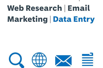 internet research, web research, email marketing, data entry