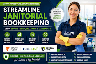 streamline service fusion, fieldpulse, and gorilladesk janitorial bookkeeping