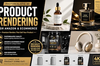 photorealistic 3d product rendering for amazon and ecommerce