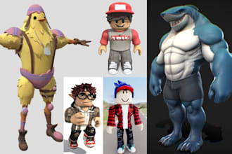 create roblox character low poly game character npc avatar rigging roblox studio