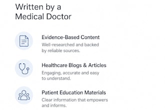 write SEO medical articles and health blog posts as a physician