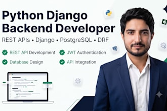 build secure django rest API, python backend and postgresql database