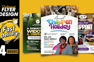 create charity flyer, nonprofit, event and fundraising flyer
