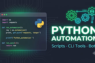 build a python bot, automation script or web scraper