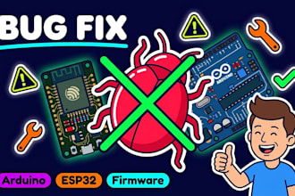 debug and fix your arduino or esp32 code and firmware