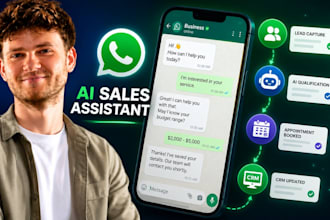 develop whatsapp ai sales assitant with crm automation and follow up